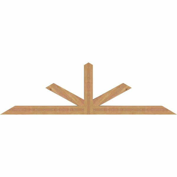 Ekena Millwork Saratoga Smooth Timber Gable Bracket, Western Red Cedar, 72"W x 21"H x 3 1/2"D x 3 1/2"F, 7/12 Pitch GBW072X21X0404SAR00SWR - main